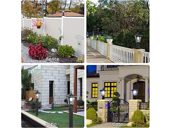 Suponar Solar Lamp Post Light | Cool White