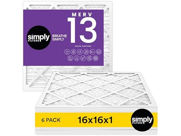 Simply 1Air Filter, Merv 13, MPR 1500, 6 Pack