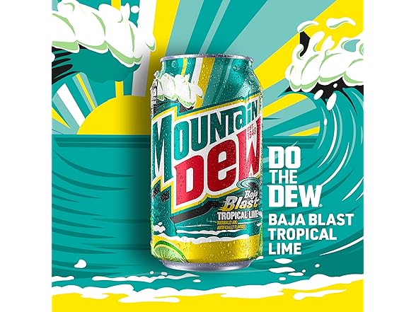 12PK Mountain Dew, Baja Cabo Citrus12 Fl Oz Cans