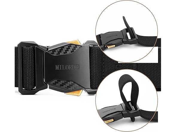 MILORDE Men's Tactical Belt 36"-38"