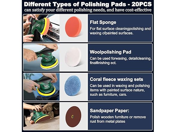 Rechargeable Car Buffer Polisher Kit