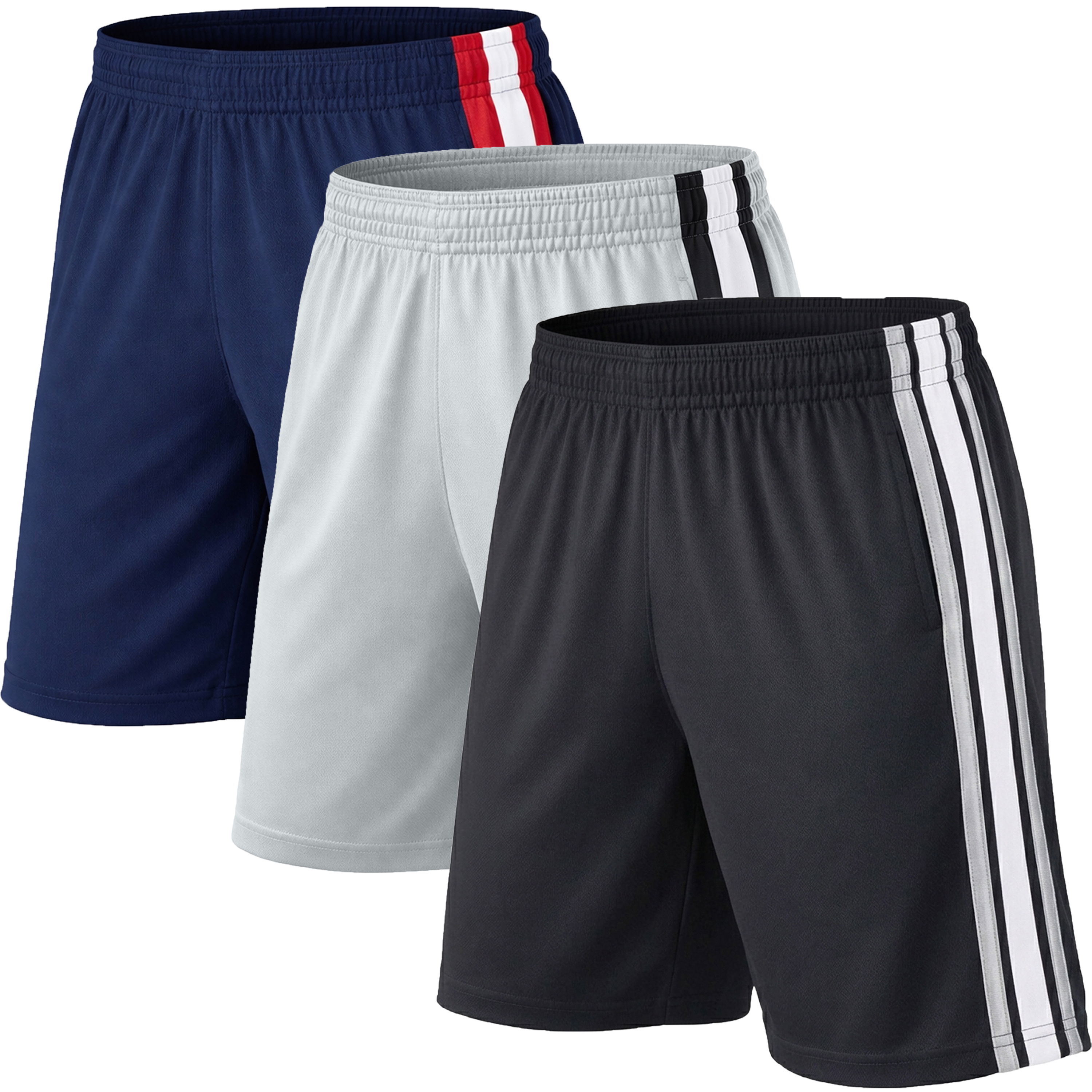 3Pk Mens Performance Mesh Shorts - Gallery 12