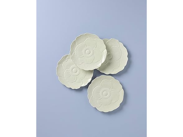 Lenox  Butterfly Meadow Floral Accent Plates, Green, Set of 4