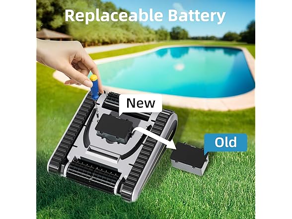 Zyerch Pool Vacuum for Inground Pools, Cordless