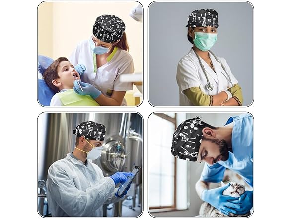 DIYmaking 2 Pcs Skull Hat with Sweatband