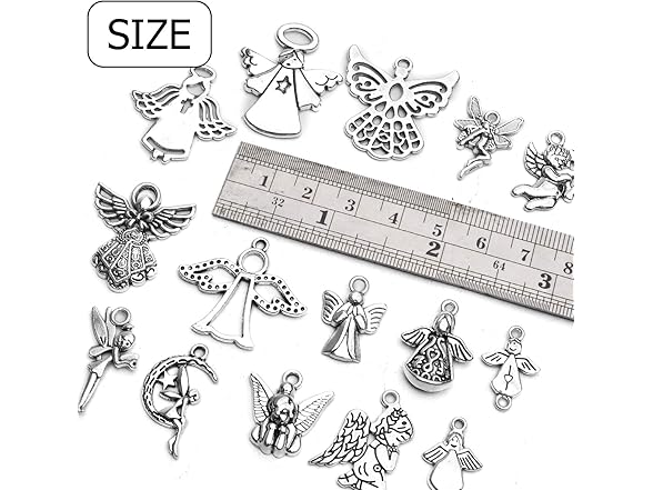 Jdesun Angel Pendant Charms,56pcs