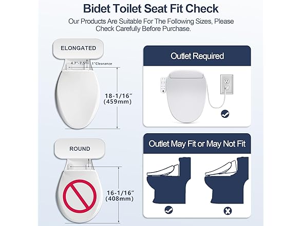 ZMJH 236 Bidet Toilet Seat Elongated