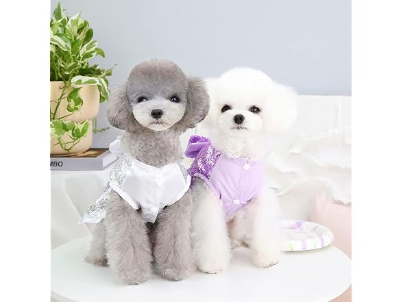 Tangpan Sequins Bow-Knot Pet Dance Dress Dog