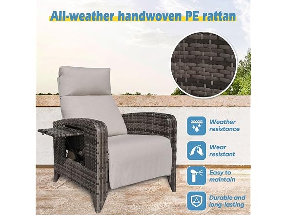 ZZW Upgraded Outdoor Recliner Chair