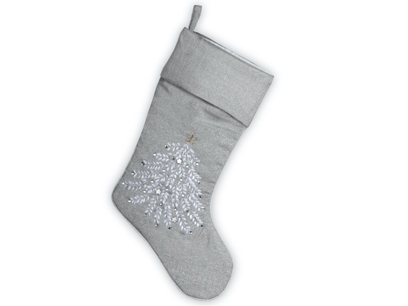 National Tree Company 19 in. Silver Stocking