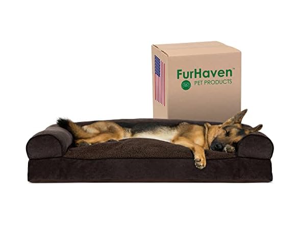 Furhaven Pillow Dog Bed for Large Dogs