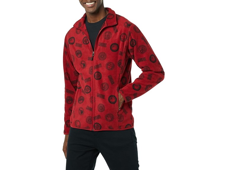 Amazon Essentials Disney Marvel Star Wars Mens Polar Fleece Full Zip Mock Jacket