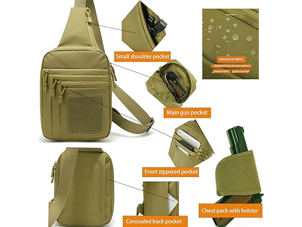 SXJWISHES Tactical Sling Chest Bag