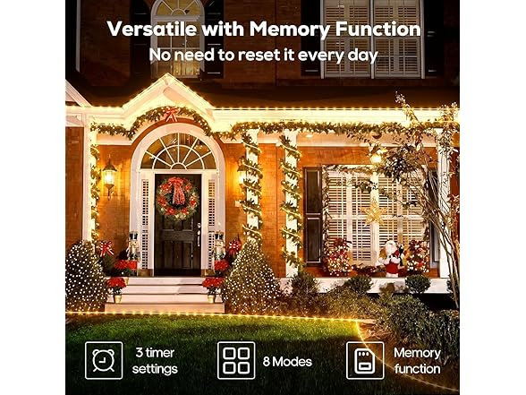 206FT 600LED Outdoor String Lights