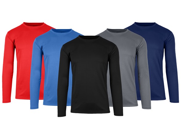 4Pk Mens L/S Performance T-Shirt (S-2XL)
