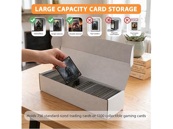 Trading Card Storage Box,6-Pack 1100