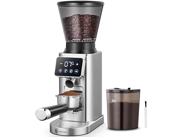 AMZCHEF Conical Burr Coffee Bean Grinder