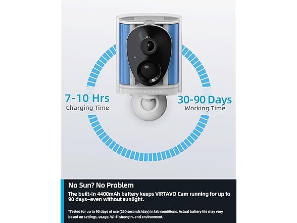 VIRTAVO SolarFlask 2K Outdoor Camera