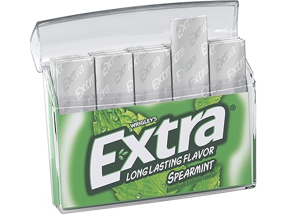 EXTRA Spearmint Sugar Free Chewing Gum, 6 Pack