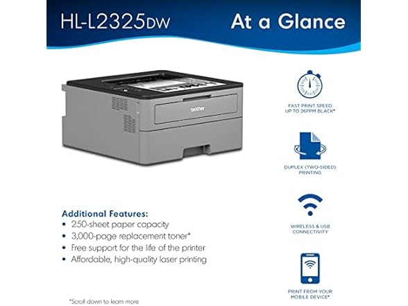 Brother HL-L2325DW Laser Printer