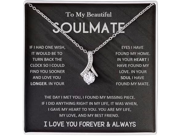 Dazzling Soulmate Necklace Sterling Silver