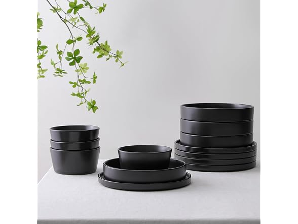 Stone Lain Celina 12Pc Dish Set Black