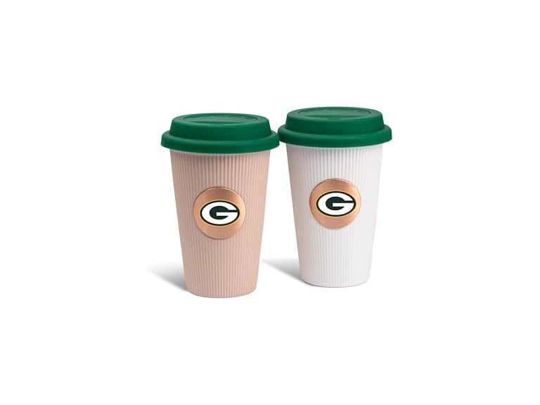 The Memory Company NFL Premium 2-Pack 12oz Ceramic Barista Cups – Officially Licensed Team Logo Coffee Mug Set