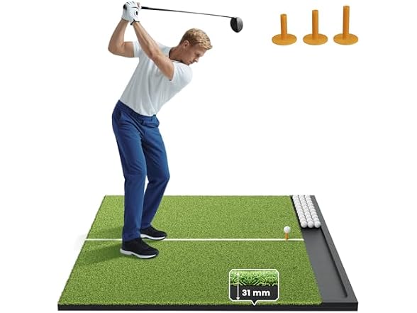 Golfpar Golf Hitting Mat with Ball Tray