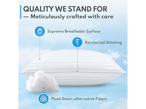 HEYCUZI Queen Down Alternative Bed Pillows