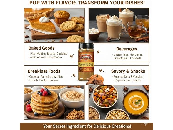 Pumpkin Pie Spice by Its Delish, 7 Oz. Jar