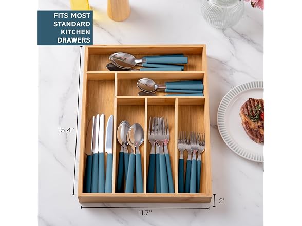COOK WITH COLOR Bamboo Kitchen Utensil