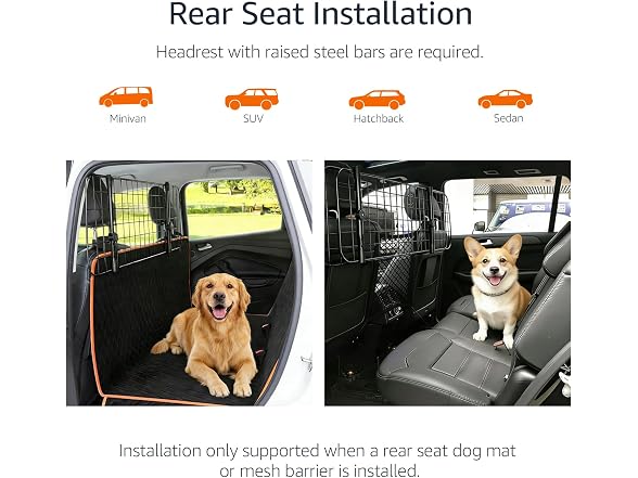 Amazon Basics Adjustable Dog Car Barrier for
