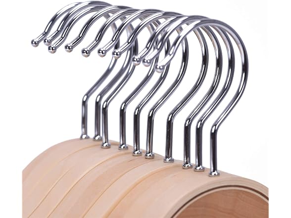 CROS Slim Wooden Hangers 30-Pack