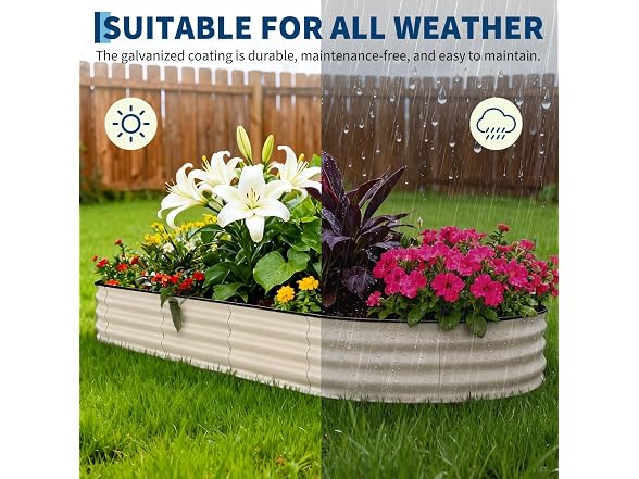OUTLANE Galvanized Raised Garden Bed