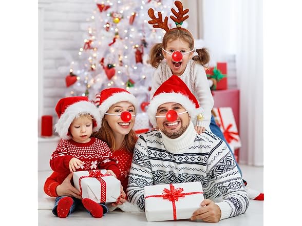 TOYANDONA 5Pcs Light Up Clown Noses (4.5*3.5cm)