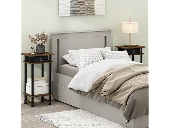 Furinno Turn-N-Tube Tall End Side Night Stand