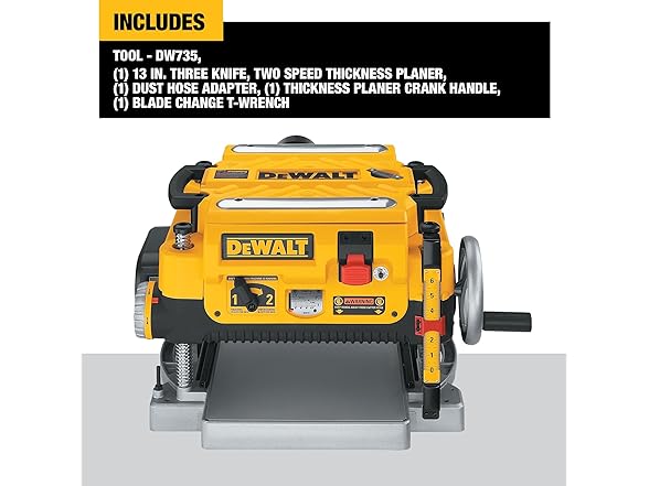 DEWALT DW735 Planer, Thickness Planer, 13 inch