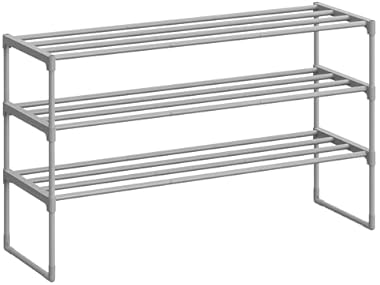 $12.99, Was $16.99, 23% Off! SONGMICS Shoe Rack 3-Tier 11.8 x 36.2 x 21.7 Inch dealfomo