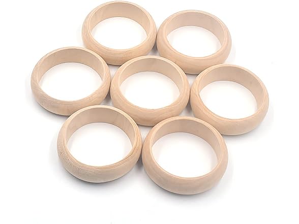 GSHLLO 4 Pcs Unfinished Wooden Bracelets