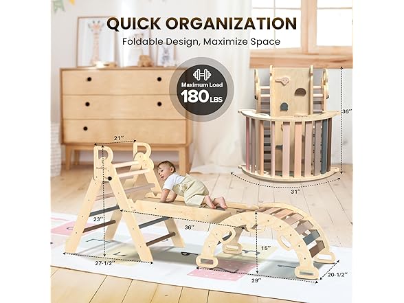 BlueWood Pikler Triangle Climbing Set