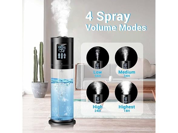 Hiswelle 4-Level Cool Mist Humidifier