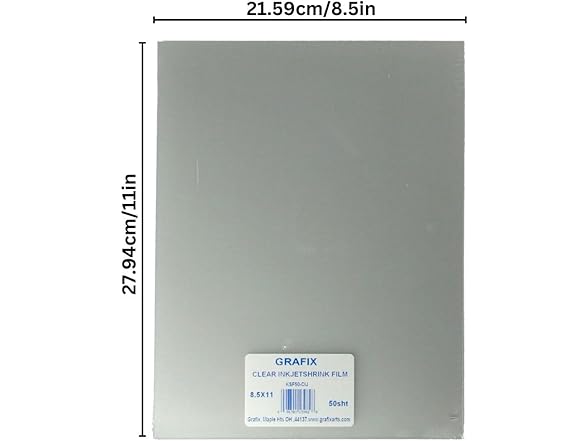 Grafix Ink-Jet Printable Clear Shrink Film