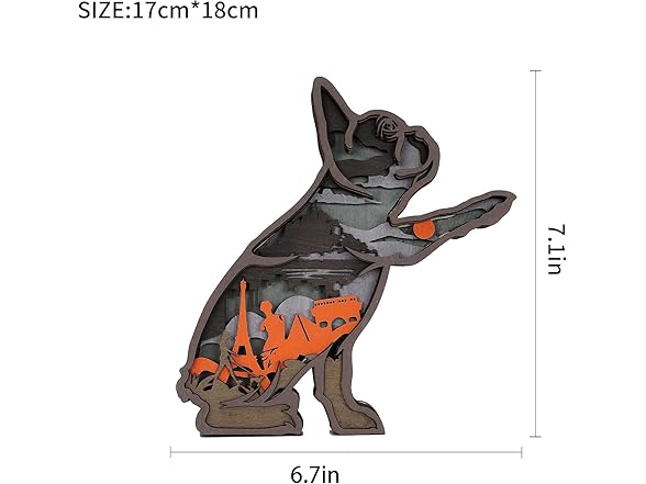 3D Wooden Animal Carving LED Night Light