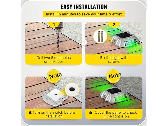 Driveway Lights, 8-Pack Solar Driveway Lights