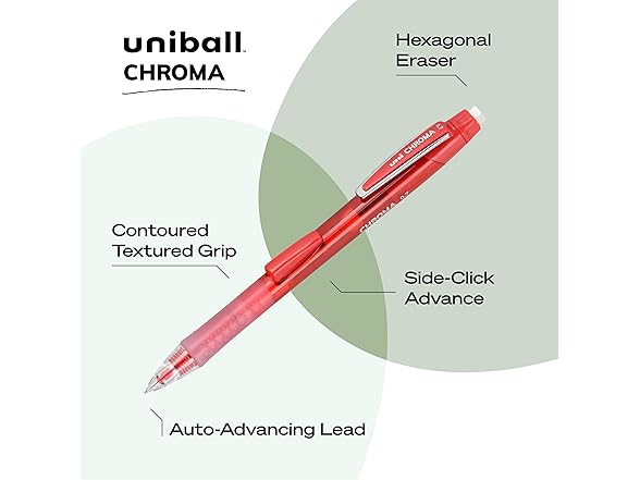 Uniball Chroma Mechanical Pencils 4 Pack, 0.5mm