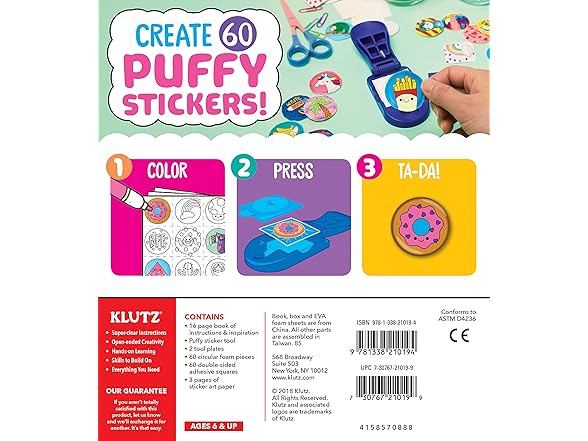 Klutz Make Your Own Puffy Stickers
