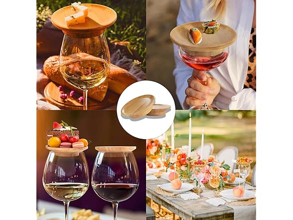 Bamboo Wine Coasters and Charcuterie Board Set