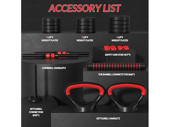 Fitvids LB 4-in-1 Portable Changeable Dumbbell Set