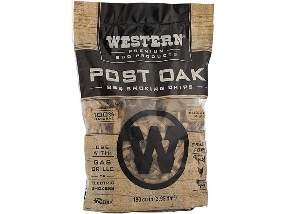 Western Post Oak BBQ Chips, 180 cu in