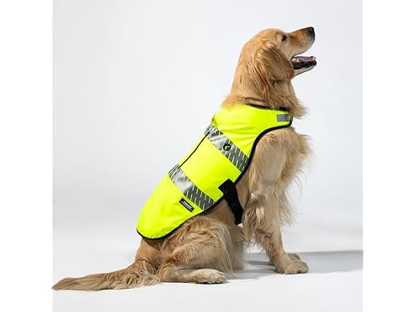 Reflective Dog Safety Vest Lime Medium